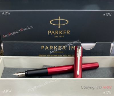 High Quality Parker Fountain Red Barrel and Silver Clip